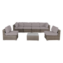 Bromborough 6 piece online rattan sectional